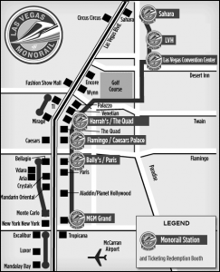 Map of Las Vegas tram system