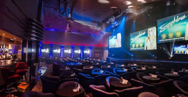 Awesome sports and event viewing area at Sapphire Gentlemen's Club