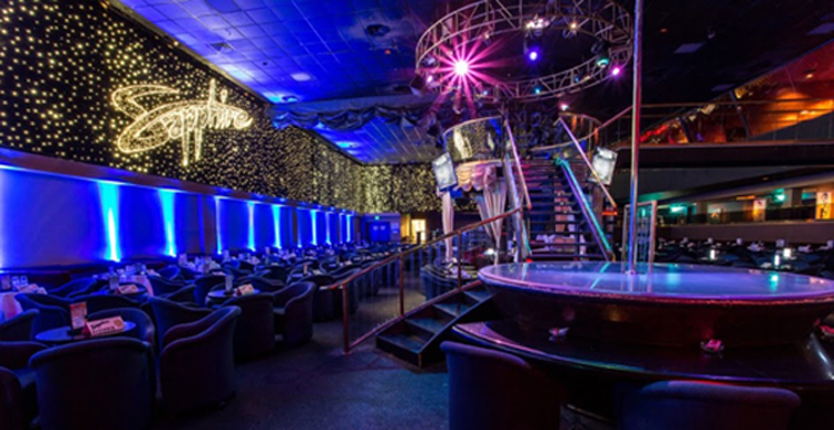 Gorgeous interior of Sapphire Gentlemen's Club