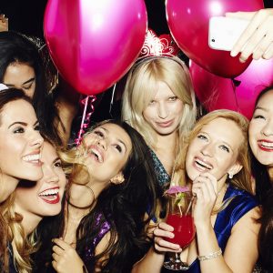 Girls enjoying a Las Vegas bachelorette party