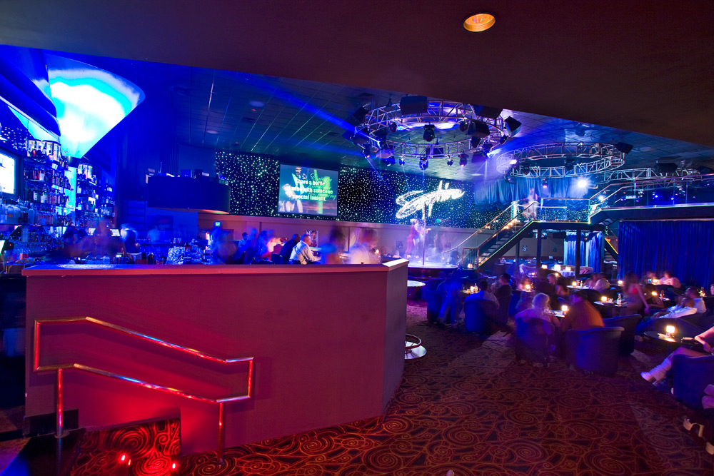 Main bar and floor at Sapphire Gentlemen's Club