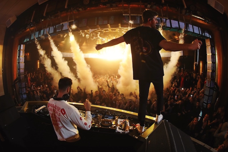 The Chainsmokers performing at XS nightclub in Las Vegas