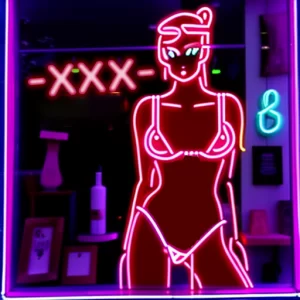 Neon sign for adult entertainment establishment in Las Vegas