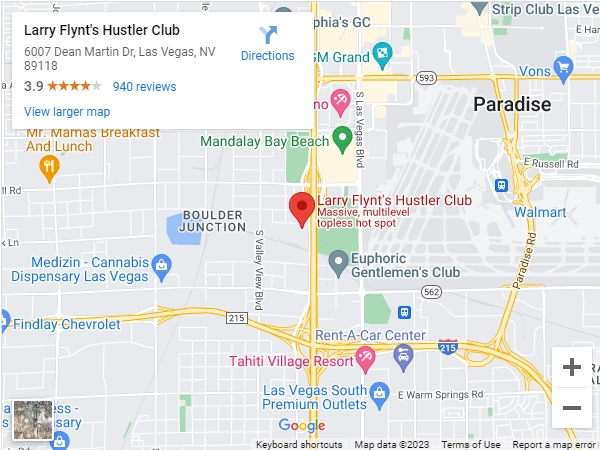 Larry Flynt's Hustler Club in Las Vegas map
