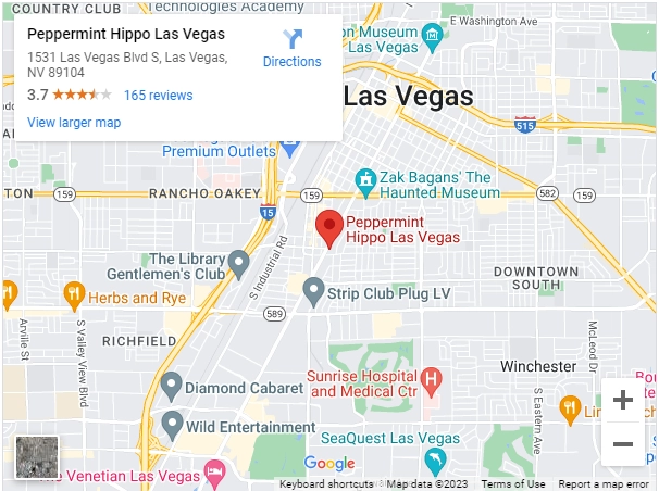 Map of Peppermint Hippo Las Vegas